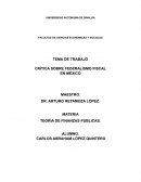 Ensayo sobre economia fiscal en México