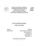 Plan de Marketing Digital. (Informe Escrito)