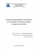 Promoción del emprendimiento en los miembros de la comunidad de la Parroquia Santísimo Salvador de San Cristóbal