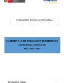 CUADERNILLO SITUACIONES SIGNIFICATIVAS EVALUACIÓN DIAGNOSTICA