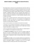 PROBLEMÁTICAD E LA EDUCAIÓN EL EL PERÚ
