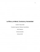 La Ética y la Moral; Conducta y Honestidad