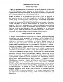 Alegado de apertura. Teoría del caso