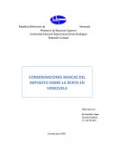 EL ISLR EN VENEZUELA