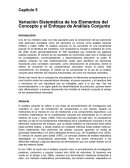 Variación Sistemática de los Elementos del Concepto y el Enfoque de Análisis Conjunto