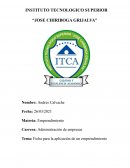 Ficha para la aplicación de un emprendimiento