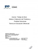 Selección del Problema y Posibles Soluciones