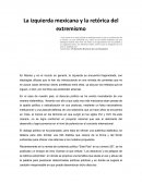 La izquierda mexicana y la retórica del extremismo
