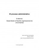 Desarrollado la filosofía organizacional de una empresa