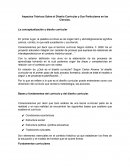 Aspectos Teóricos Sobre el Diseño Curricular y Sus Particulares en las Ciencias