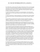 EL USO DE INFORMACIÓN EN LA BANCA