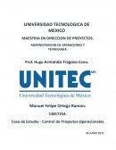 Caso de Estudio - Control de Proyectos Operacionales