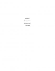 Programacion - Control 2. Página 1
