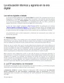 La educación técnica y agraria en la era digital