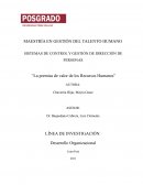 La premisa de valor de los Recursos Humanos