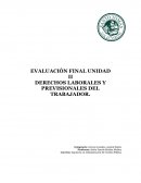 DERECHOS LABORALES Y PREVISIONALES DEL TRABAJADOR