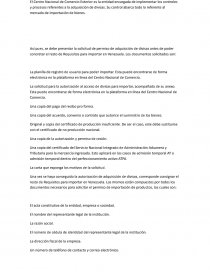 Requisito para importar en Venezuela. Página 2