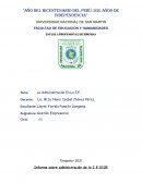 Informe sobre administración de la I.E.0105