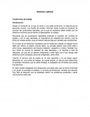Derecho Laboral. Condiciones de trabajo