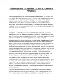 Cómo surge la educación a distancia durante la pandemia?