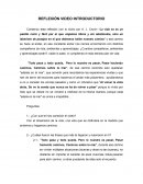 REFLEXIÓN VIDEO INTRODUCTORIO