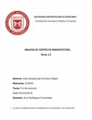 ANALISIS DE COSTOS DE MANUFACTURA