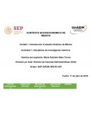 Introducción al estudio histórico de México Actividad 1. Disciplinas de investigación histórica.