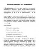 Pedagogia en el renacimiento