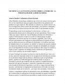 MI CRITICA A LAS INVESTIGACIONES SOBRE LA TEORIA DE LA PERSONALIDAD DE ALBERT BANDURA