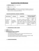 TALLER DE PSICOMOTRICIDAD
