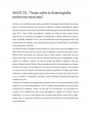 "Notas sobre la historiografía positivista mexicana"