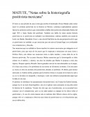 Notas sobre la historiografía positivista mexicana