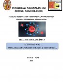 Papel del educador de ciencia y tecnologia