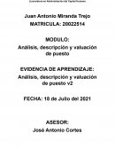 Análisis, descripción y valuación de puesto