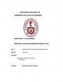 Trabajo ERP para la empresa Mueblería Espinar S.A