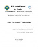 Ensayo Funcionalismo y Estructuralismo