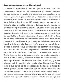Sigamos progresando en sentido espiritual. Página 1