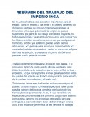 RESÚMEN DEL TRABAJO DEL IMPERIO INCA