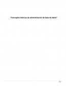 Conceptos básicos de administración de base de datos