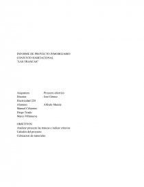 INFORME DE PROYECTO INMOBILIARIO CONJUNTO HABITACIONAL “LAS TRANCAS”. Página 1