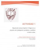 Origen de un proyecto de investigación cuantitativa, cualitativa o mixta: la idea