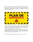 El plan de emergencias