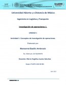 Conceptos de investigación de operaciones
