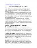 LECCIONES DE BAJADA DE CARGAS