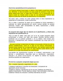 Características de los proyectos