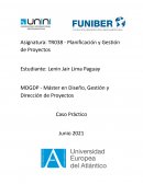 Máster en Diseño, Gestión y Dirección de Proyectos Caso Práctico