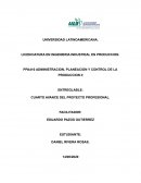 Administracion, planeacion y control de la produccion