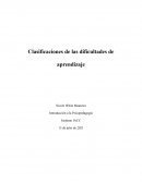 Clasificaciones de las dificultades de aprendizaje