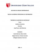 Informe de auditoria de existencias