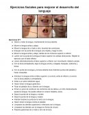 Ejercicios faciales para mejorar el desarrollo del lenguaje